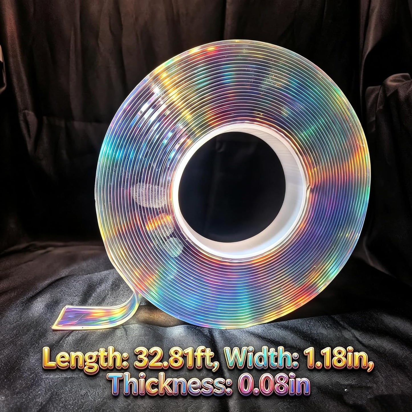 Double Sided Nano Tape Thick, Removable Washable Reusable Traceless Sticky Gel Grip Tape for Home Office Car Decor Carpet Poster Picture Hanging