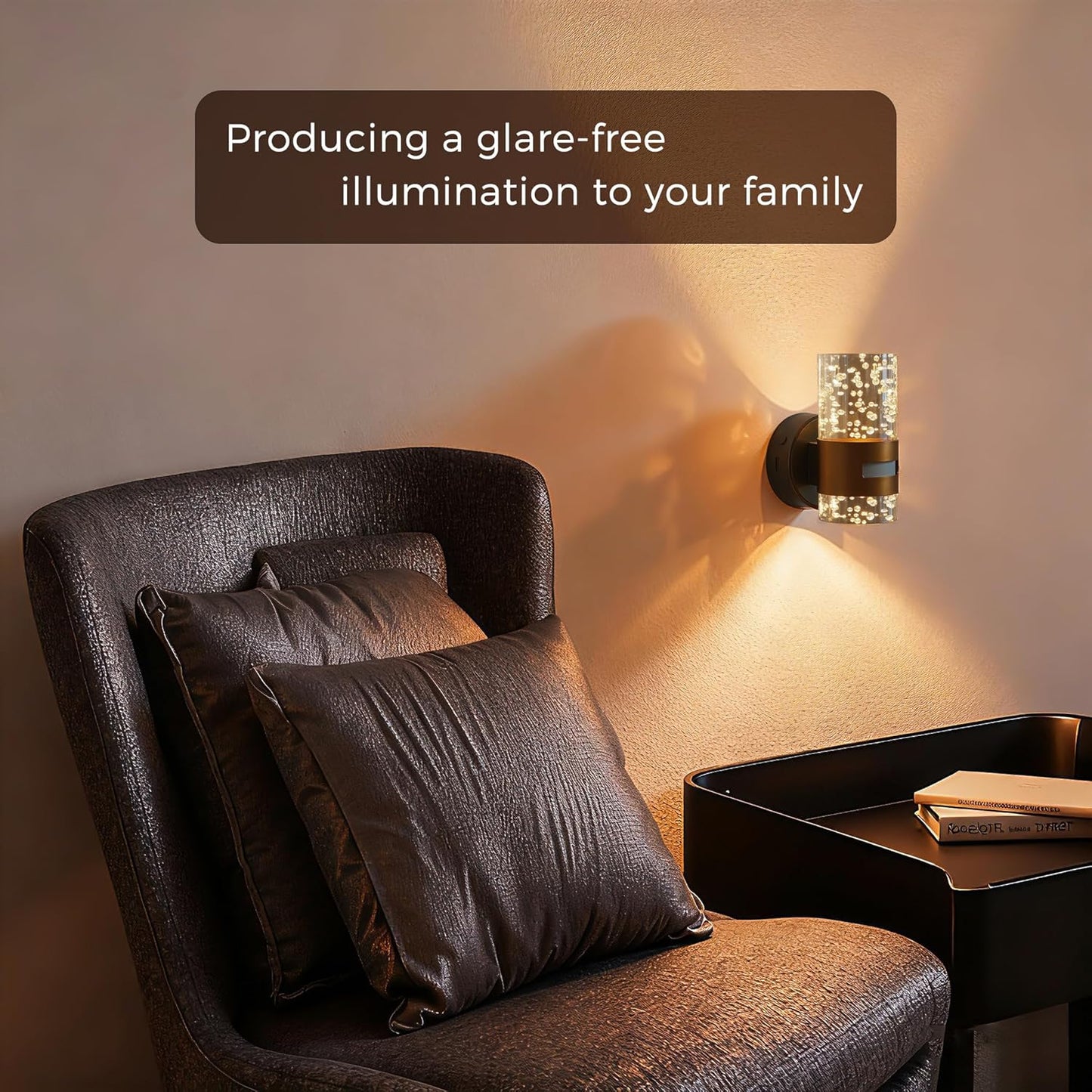 L LOHAS LED Motion Sensor Night Light,Dimmable Night Lights Plug into Wall, 2 Pack Acrylic Nightlight with 0-100 LM Adjustable Brightness, 3000K Plug in Night Light for Bathroom Hallway