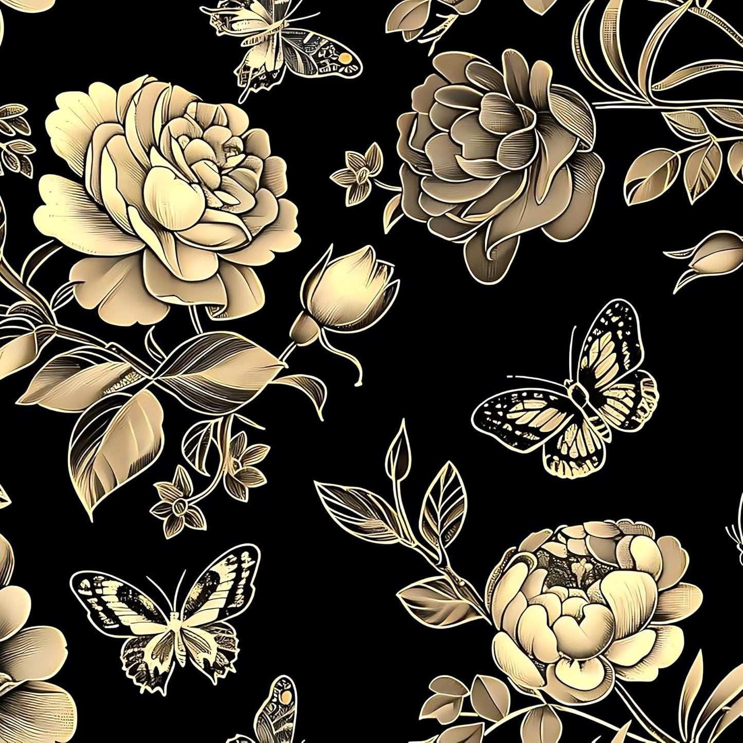 Peel and Stick Wallpaper, Soft Wildflower Botanical Contact Paper, PVC Vinyl Removable Wall Covering, Waterproof Easy-Clean, No Residue Renter Friendly, Neutral Decor, 39.4x17.3 in (Flowers2)