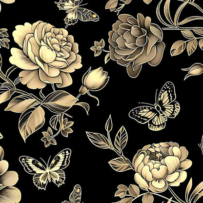 Peel and Stick Wallpaper, Soft Wildflower Botanical Contact Paper, PVC Vinyl Removable Wall Covering, Waterproof Easy-Clean, No Residue Renter Friendly, Neutral Decor, 39.4x17.3 in (Flowers2)