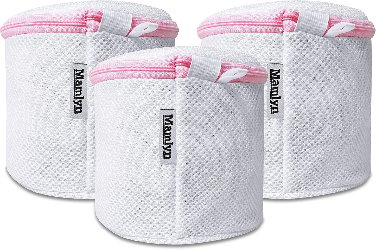 Mamlyn Mesh Laundry Bag for Delicates, Wash Bag for Underwear and Lingerie, Makeup Organizer Bag (2 Small)