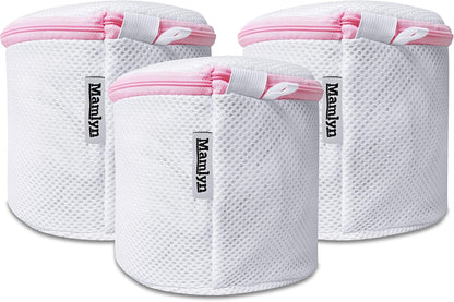 Mamlyn Mesh Laundry Bag for Delicates, Wash Bag for Underwear and Lingerie, Makeup Organizer Bag (2 Small)