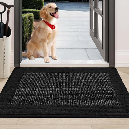 BEQHAUSE Indoor Door Mat 20" x 32", Dirt Trapper Door Mats Non-Slip Entryway Rugs Washable, Resist Dirt Absorbent Welcome Mat, Low Profile Floor Mats for Front Back Door and Entryway, Taupe