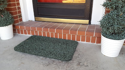 GrassWorx Clean Machine Flair Doormat, 18" x 30", Evergreen (10372030)
