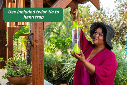 RESCUE! WHY Trap for Wasps, Hornets, & Yellowjackets – Hanging Outdoor Trap - 4 Traps