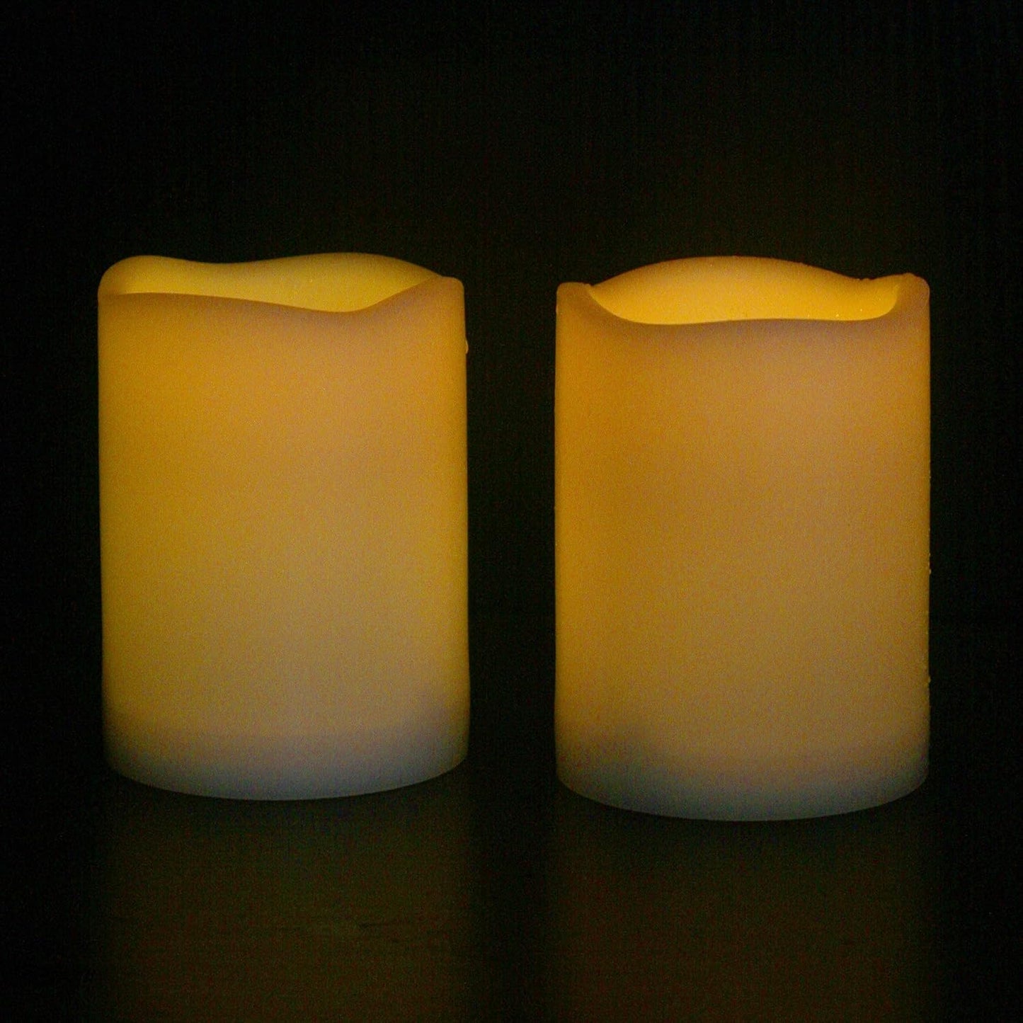 CANDLE CHOICE Waterproof Outdoor Battery Operated Flameless Candles with Remote Timer Plastic Flickering Fake Electric LED Pillars for Lantern Garden Wedding Christmas Decorations 3x4 Inches 3 PCS