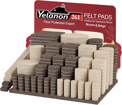 Yelanon Felt Furniture Pads for Hardwood Floors -36 Pcs 2" Premium Floor Protectors for Furniture, Felt Pads for Chair Legs, Black