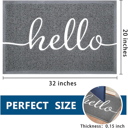 EARTHALL Door Mat Outside Inside Home Doormat, 30"x17.5", Durable Floor Mat Non Slip Mat Ultra Absorb Mud Easy Clean Front Doormat for Garage, Entryway, Patio, High Traffic Areas, Black