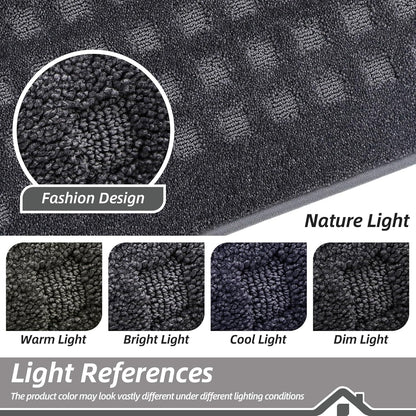 BEQHAUSE Dirt Trapper Door Mats 20"x32", Non-Slip Waffle Doormat Indoor Entrance Low-Profile, Dirt Resist and Absorbent Entryway Rugs Washable Inside Welcome Floor Mat for Front Back Door, Beige