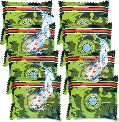 Zarpax Gun Safe Dehumidifier Camouflage - Rechargeable Desiccant Dehumidifier Bags - Reusable & Absorbs Moisture & Humidity - 4x Pack