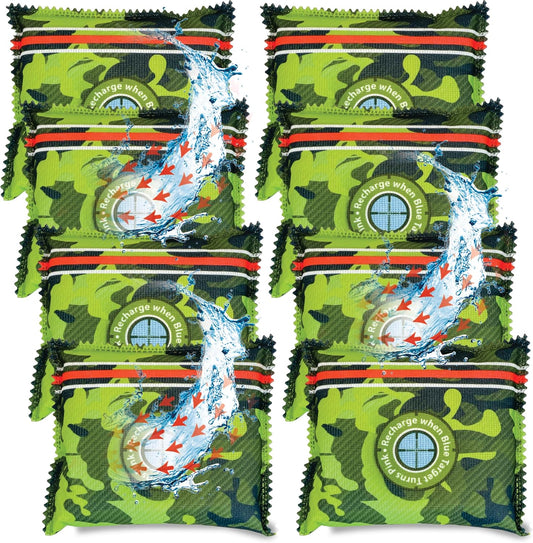 Zarpax Gun Safe Dehumidifier Camouflage - Rechargeable Desiccant Dehumidifier Bags - Reusable & Absorbs Moisture & Humidity - 4x Pack