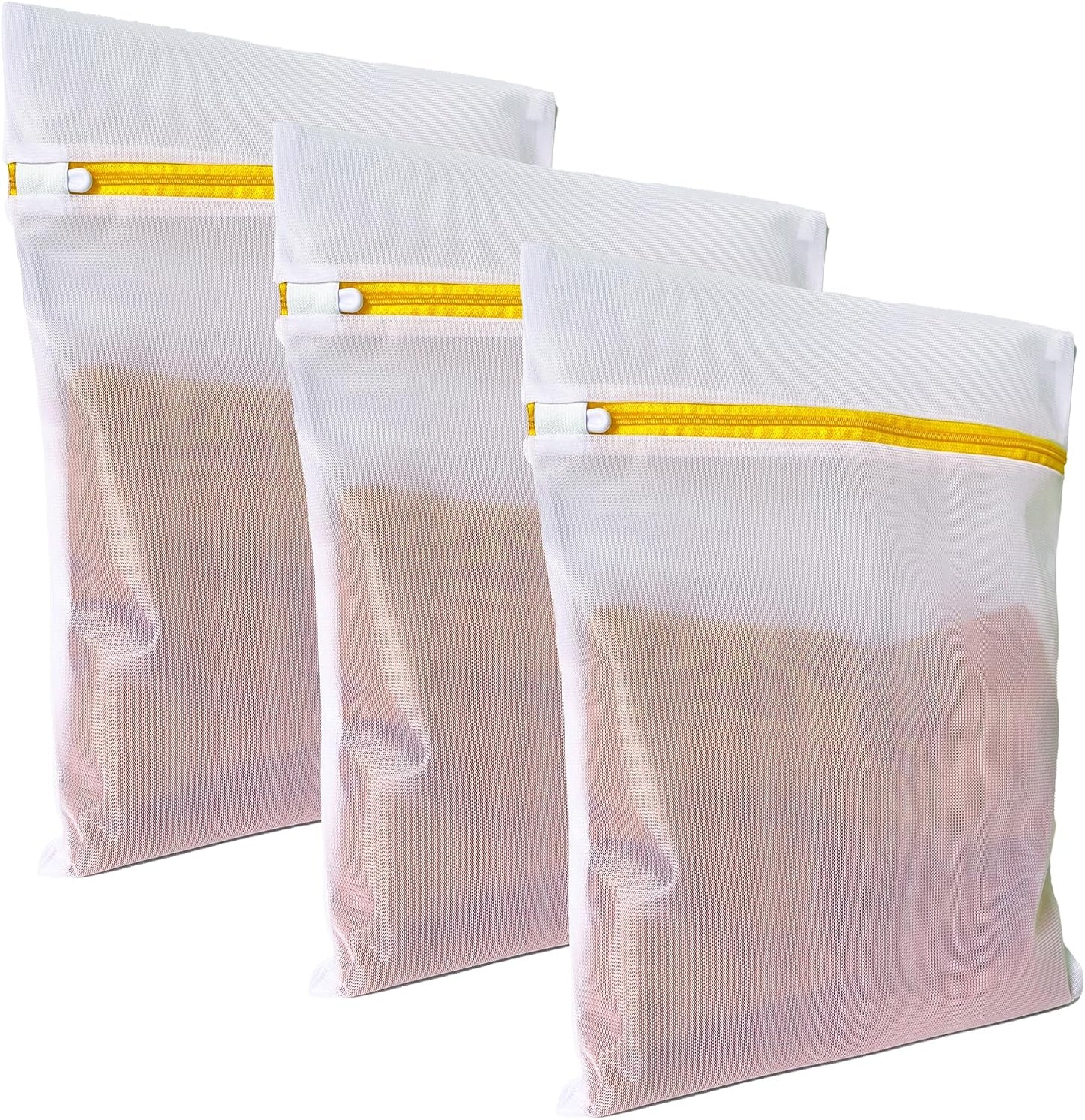 4 Pack Mesh Laundry Bags for Delicates 12inx16in LAUNDRY CLUB® | Dryer Safe, Breathable Fine Net, Sturdy Anti-Rust Zipper, Mesh Laundry Bags for Lingerie, Bra, Underwear, Socks