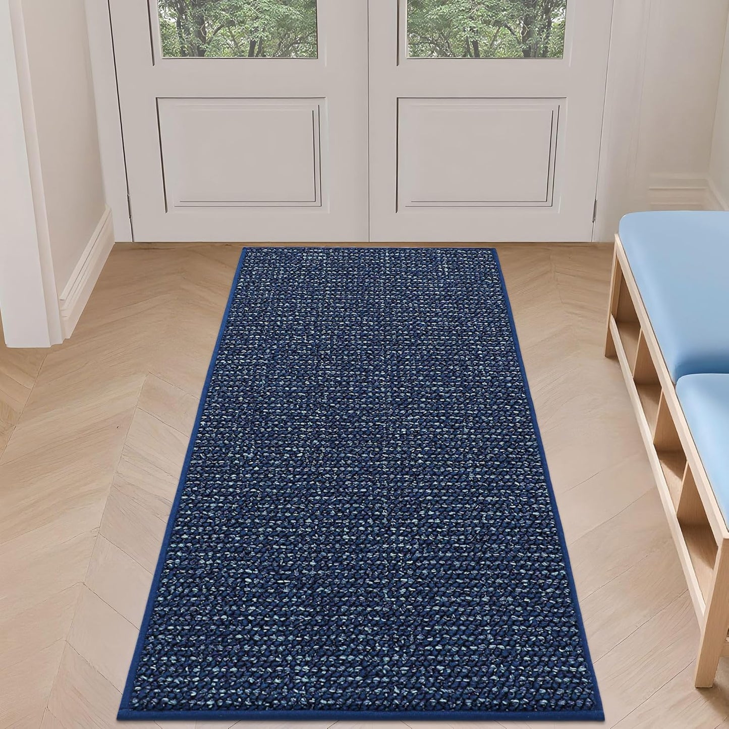BEQHAUSE Dirt Trapper Door Mat 20" x 32", Non-Slip Washable Doormats Entrance Mat, Dirt Resistant and Absorbent Welcome Mat, Low Profile Floor Mats for Front Back Door and Entryway, Beige