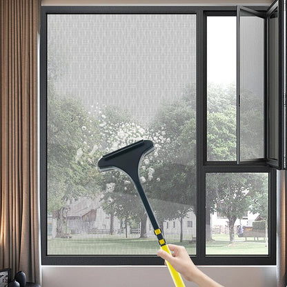 Glass Shine Brush - Window Screen Cleaner, Mirror Scrubbing Tool, Function Cleaner, Compact Dust Remover | 2 in 1 Cleaning Accessory, Perfect for Bedroom Bathroom Kitchen Household Use