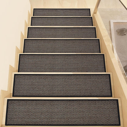 Stair Treads Non Slip, Rubber Backing Stair Treads for Wooden Steps, 15 PCS Thicken Linen Carpet Stair Runners Indoor for Kids Elders and Pets, No Residue Stair Carpet Treads, 8"x30", Beige