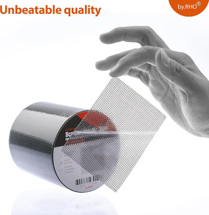 by.RHO Window Screen Repair Kit Tape. Black XL(15FT). 3-Layer Strong Adhesive & Waterproof Fiberglass Covering Wire mesh Repair for Window Screen and Screen Door tears Holes Screen Repair kit