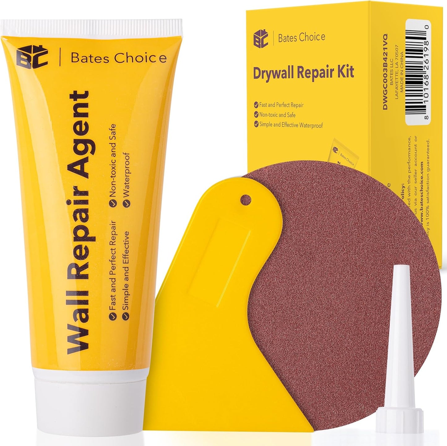 Bates- Drywall Repair Kit, Wall Spackle Repair Paste(120g), Drywall Patch Kit, Spackle for Drywall Hole Filler, Wall Putty Hole Repair, Spackle Wall Repair Kit, Hole Filler Putty for Walls