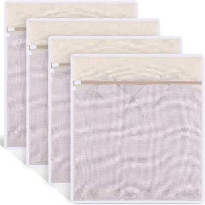 6-Pack Durable Honeycomb Mesh Laundry Bags for Delicates - 12x16 Inches Lingerie Bags for Washing Delicates with Sturdy Zippers, Protect Clothes in Washing Machine for Home, College & Dorm (Medium)