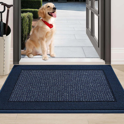 BEQHAUSE Indoor Door Mat 20" x 32", Dirt Trapper Door Mats Non-Slip Entryway Rugs Washable, Resist Dirt Absorbent Welcome Mat, Low Profile Floor Mats for Front Back Door and Entryway, Taupe