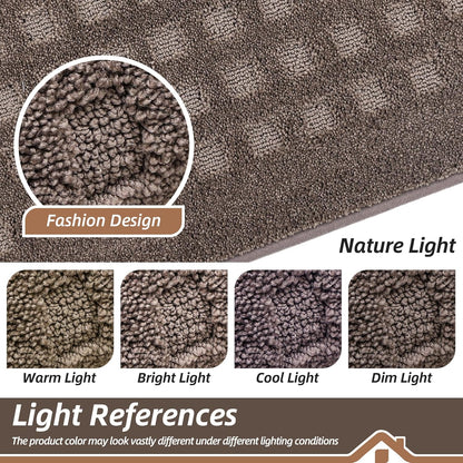 BEQHAUSE Dirt Trapper Door Mats 20"x32", Non-Slip Waffle Doormat Indoor Entrance Low-Profile, Dirt Resist and Absorbent Entryway Rugs Washable Inside Welcome Floor Mat for Front Back Door, Beige