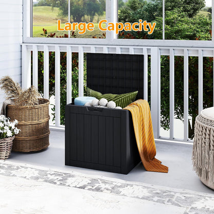 200 Gallon Deck Boxes Outdoor Waterproof, Outdoor Storage Box with Lockable Lid & UV-Resistant for Patio Furniture, Outdoor Cushions, Garden Tools and Pool Supplies, Light Brown