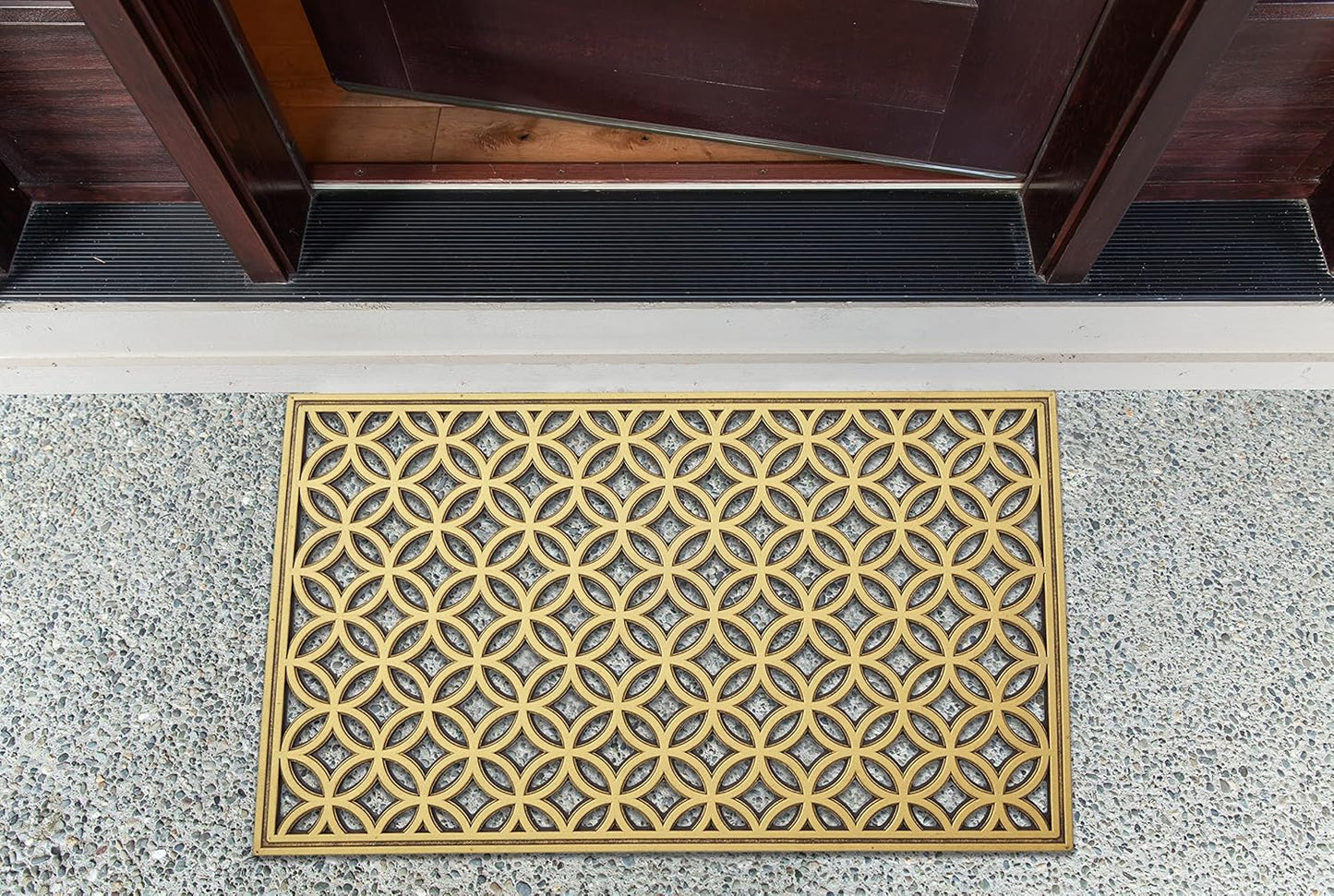 DII Rubber Doormats Collection All Weather, 18x30, Lattice