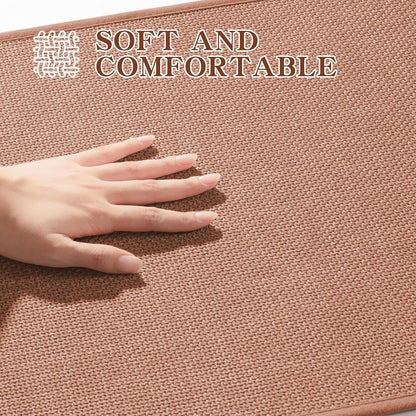 chakme Bathroom Rugs Mat 24x17, Ultra Thin Non Slip Bath Mat Small Quick Dry Absorbent Bath Mat for Bathroom Floor, (Dark Beige, 24"x17")