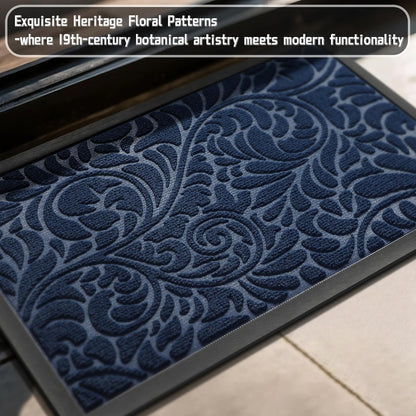Yimobra Front Door Mat Outside Entrance, Waterproof Sturdy Retro Outdoor Mat, Heavy Duty Non-Slip Doormat for Garage Patio Entryway Indoor, Easy Clean, 29.5x17, Grey
