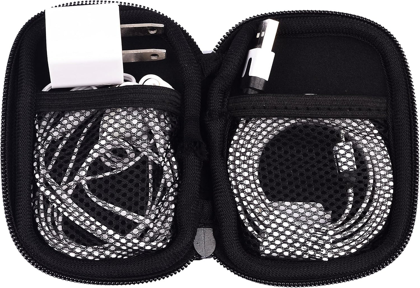 Black Universal Neoprene Zipper Headphone Headset Dock Charger Cable Organizer Electronics Accessories Case Various USB, Mp3, Charge, Cable organizer Pouch