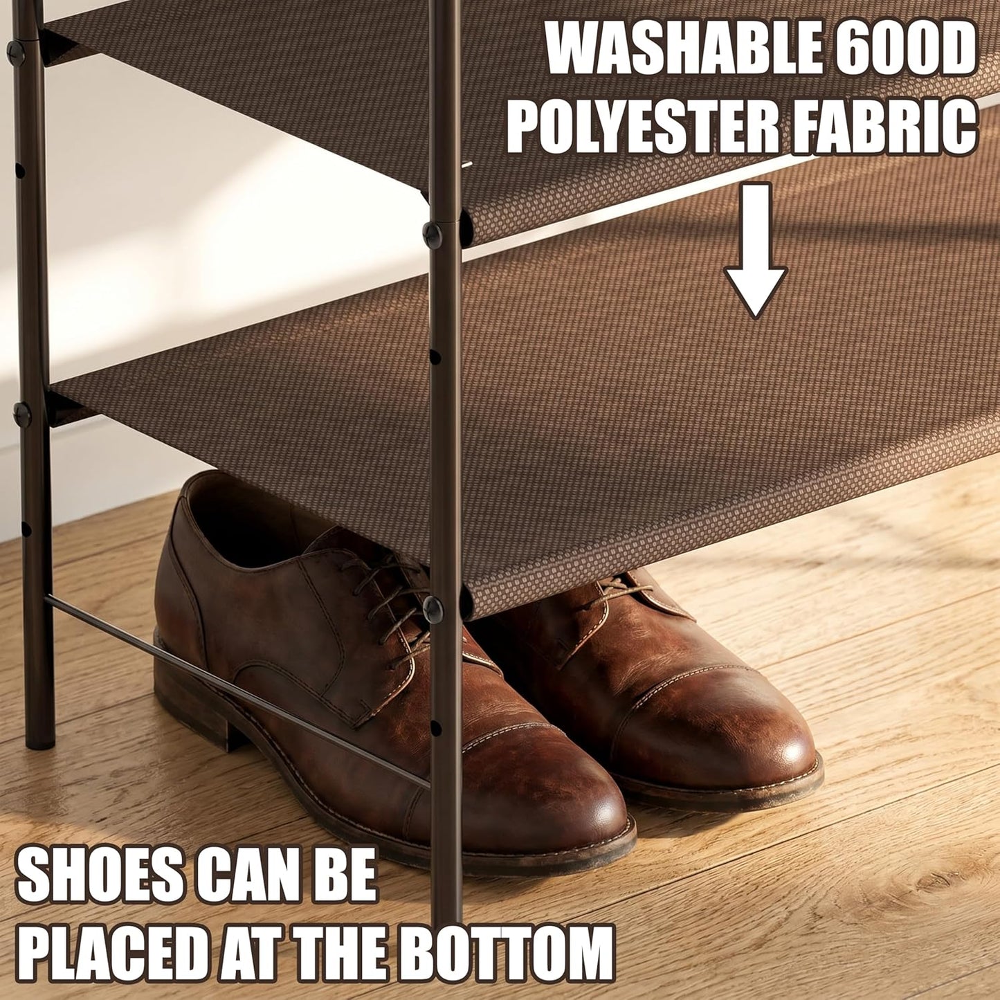 Simple Houseware 3-Tier Shoe Rack Storage Organizer, Grey – Space-Saving Shoe Shelf, Holds 9–16 Pairs, Sturdy Metal Frame, Easy Assembly – Closet, Entryway, Bedroom Shoe Storage Solution