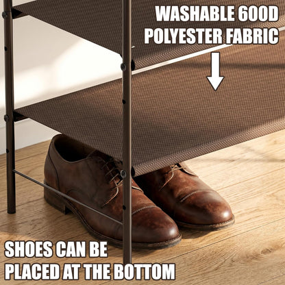 Simple Houseware 3-Tier Shoe Rack Storage Organizer, Grey – Space-Saving Shoe Shelf, Holds 9–16 Pairs, Sturdy Metal Frame, Easy Assembly – Closet, Entryway, Bedroom Shoe Storage Solution