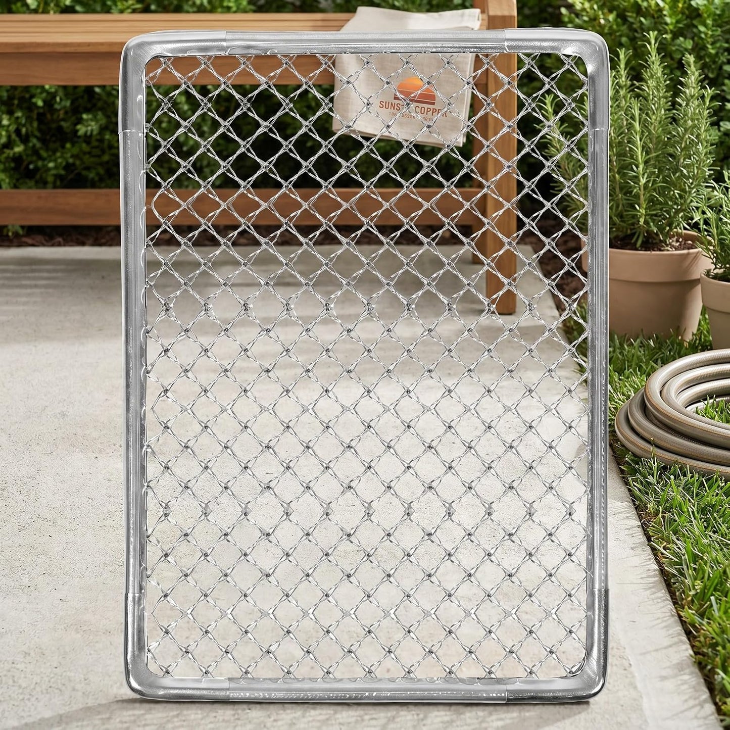 Kisangel Front Door Mat: Steel Wire Boot Scraper Mat for Entryway, Outdoor Shoes Scrubber for Porch, Deck, Garage, Mud Scrubber Tray
