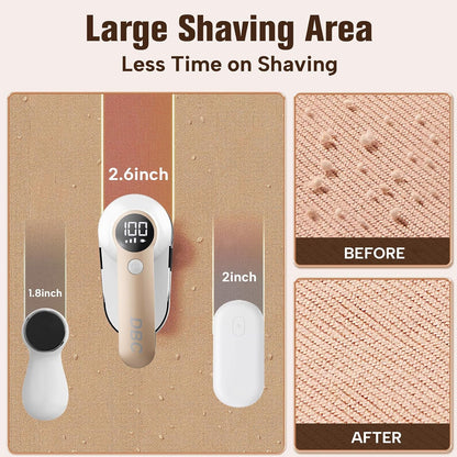 DBC Rechargeable Fabric Shaver,3-Speed Lint Remover for Clothes LED Display, 15000r/Min Powerful Motor, Large Shaving Head Lint Shaver for Clothes, 6-Leaf Blades, Lint Ball, Furniture, Fuzz