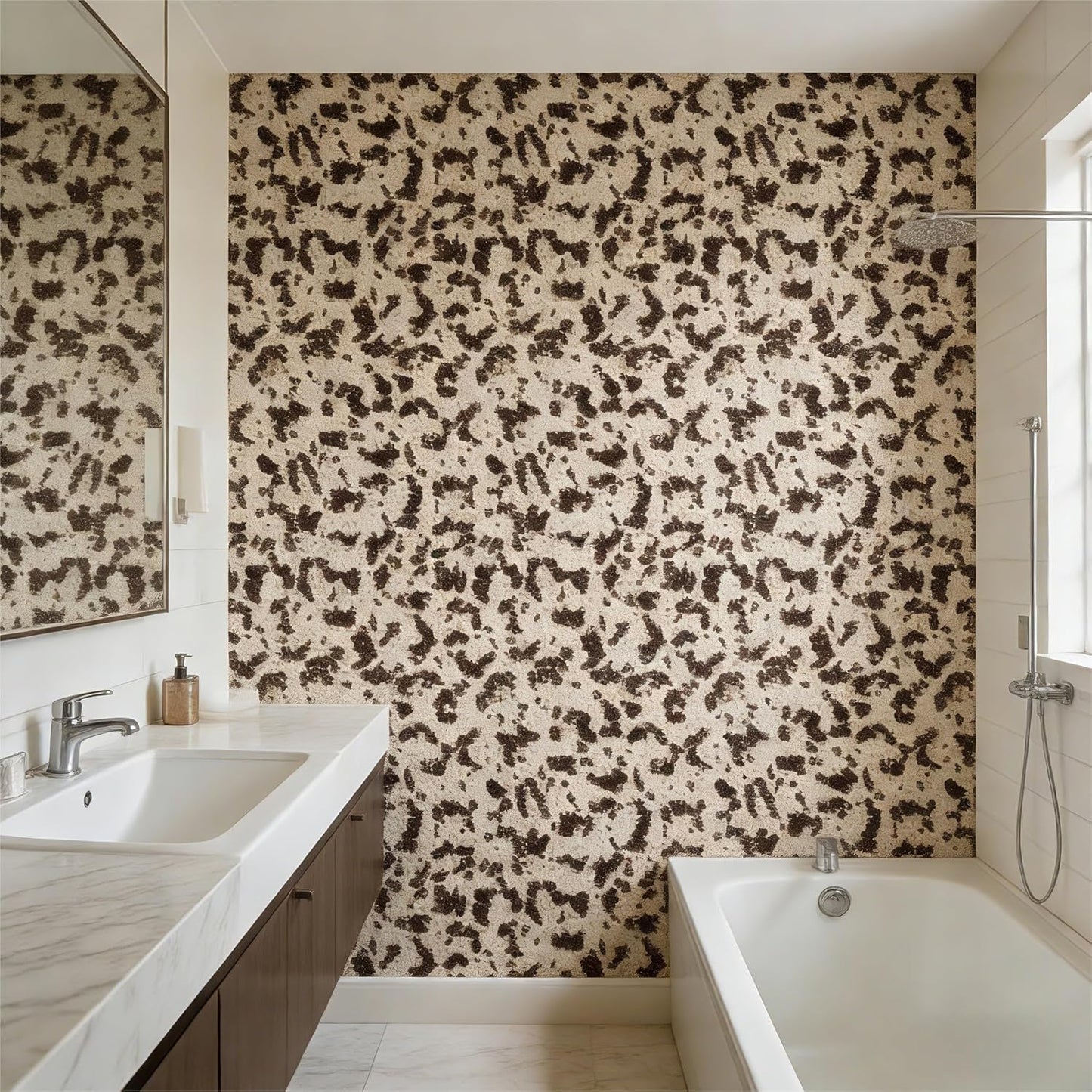 Peel and Stick Wallpaper Removable Self-Adhesive, Renter Friendly Waterproof Vinyl Contact Paper, Boho Self Stick Wall Paper for Bedroom Bathroom Cabinet Furniture Makeover, 17.5" x 118"