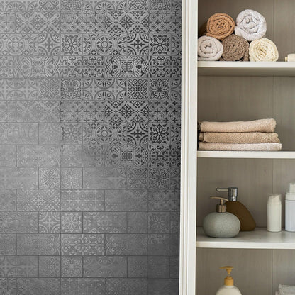 Main Street – 24-Pack of 8 x8 Peel and Stick Backsplash Wallpaper Tiles – Removable Self Adhesive Wall Tile for Kitchen, Renter-Friendly for Your Home and DIY Projects (Patina Copper)
