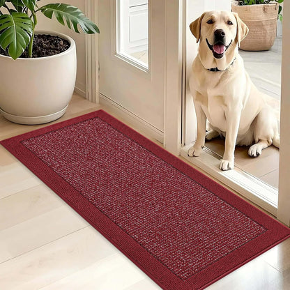 BEQHAUSE Indoor Door Mat 20" x 32", Dirt Trapper Door Mats Non-Slip Entryway Rugs Washable, Resist Dirt Absorbent Welcome Mat, Low Profile Floor Mats for Front Back Door and Entryway, Taupe