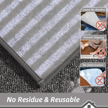 BEQHAUSE Stair Treads for Wooden Steps 28inX9in, Non Slip Carpet Stair Treads Indoor Stair Runners Machine Washable, Soft Stair Rugs Mat Surface Polyester TPE Backing, 4pcs, Charcoal