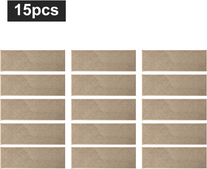 COSY HOMEER Edging Stair Treads Non-Slip Carpet Mat 28inX9in Indoor Stair Runners for Wooden Steps, Edging Stair Rugs for Kids and Dogs, 100% Polyester TPE Backing(4pc, Beige)