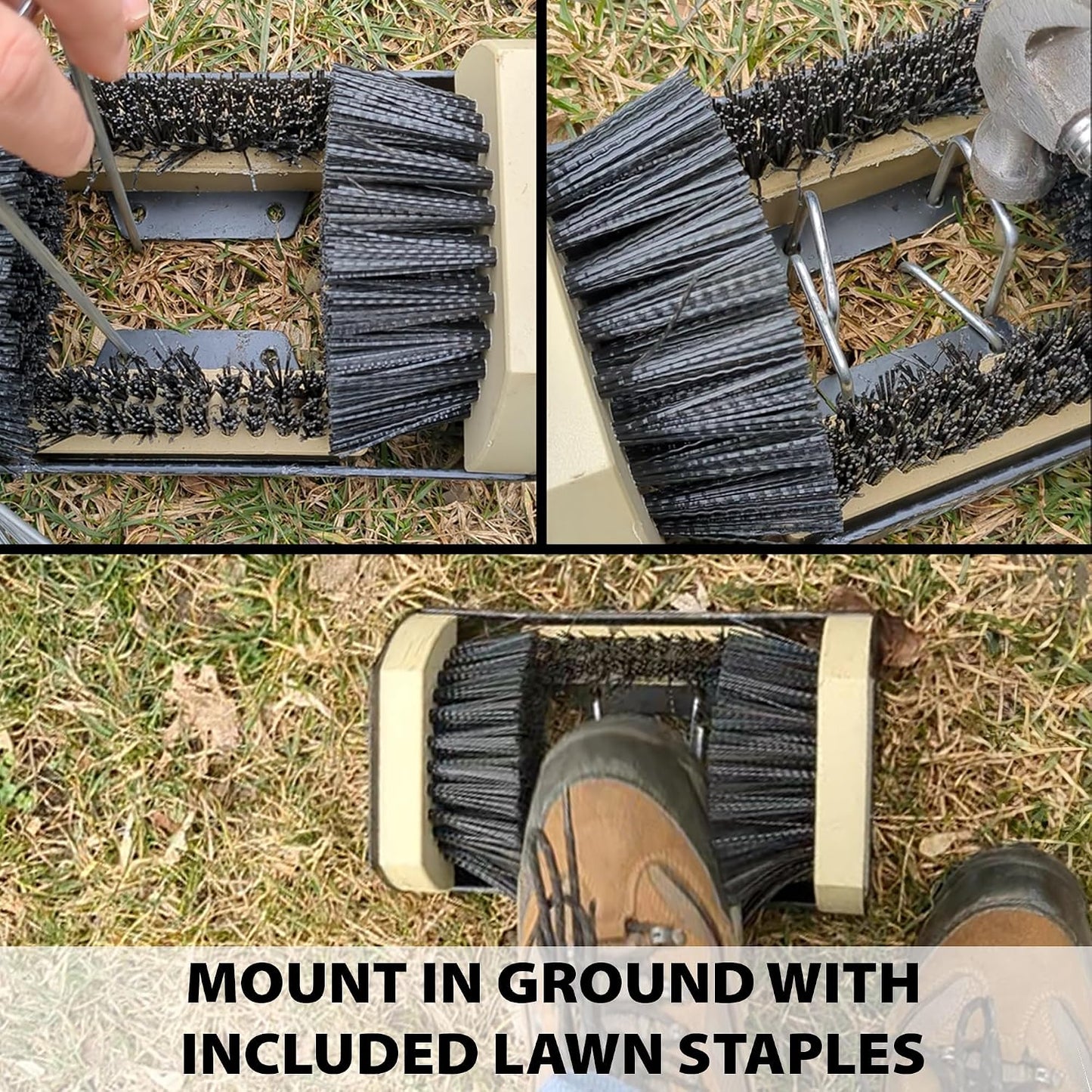 JobSite The Original Boot Scrubber - All Weather Industrial Shoe Cleaner & Scraper Brush