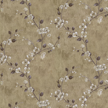 SOON AFTER 17.5”x120” Floral Peel and Stick Wallpaper Flower Tree Contact Paper Self Adhesive Removable Modern Sage Green Wall Paper Decorative Wall Covering Countertop Vinyl Film Roll