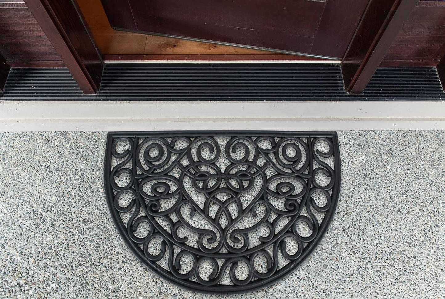 DII Rubber Doormats Collection All Weather, 18x30, Lattice