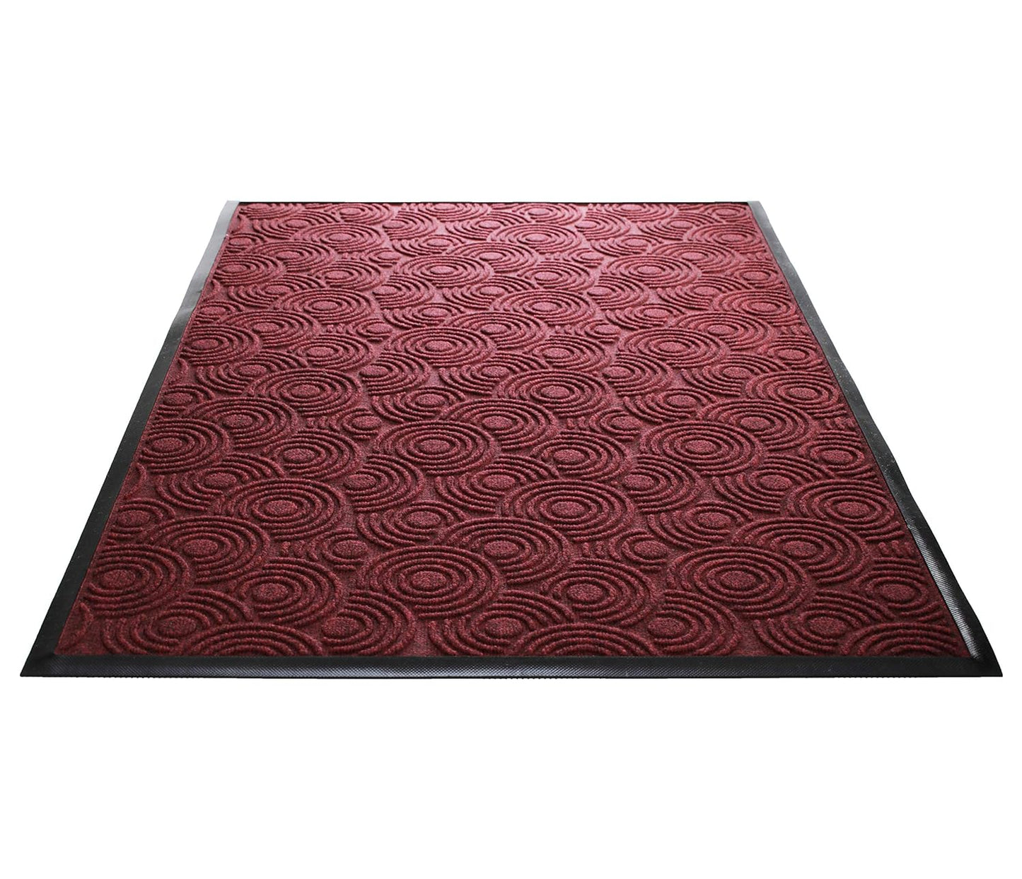 Guardian WGS020304 2' x 3' Indoor/Outdoor Wiper Scraper Floor Mat, Water Guard Spiral Pattern, Rubber Reinforced Ridges Withstand High Traffic, Charcoal
