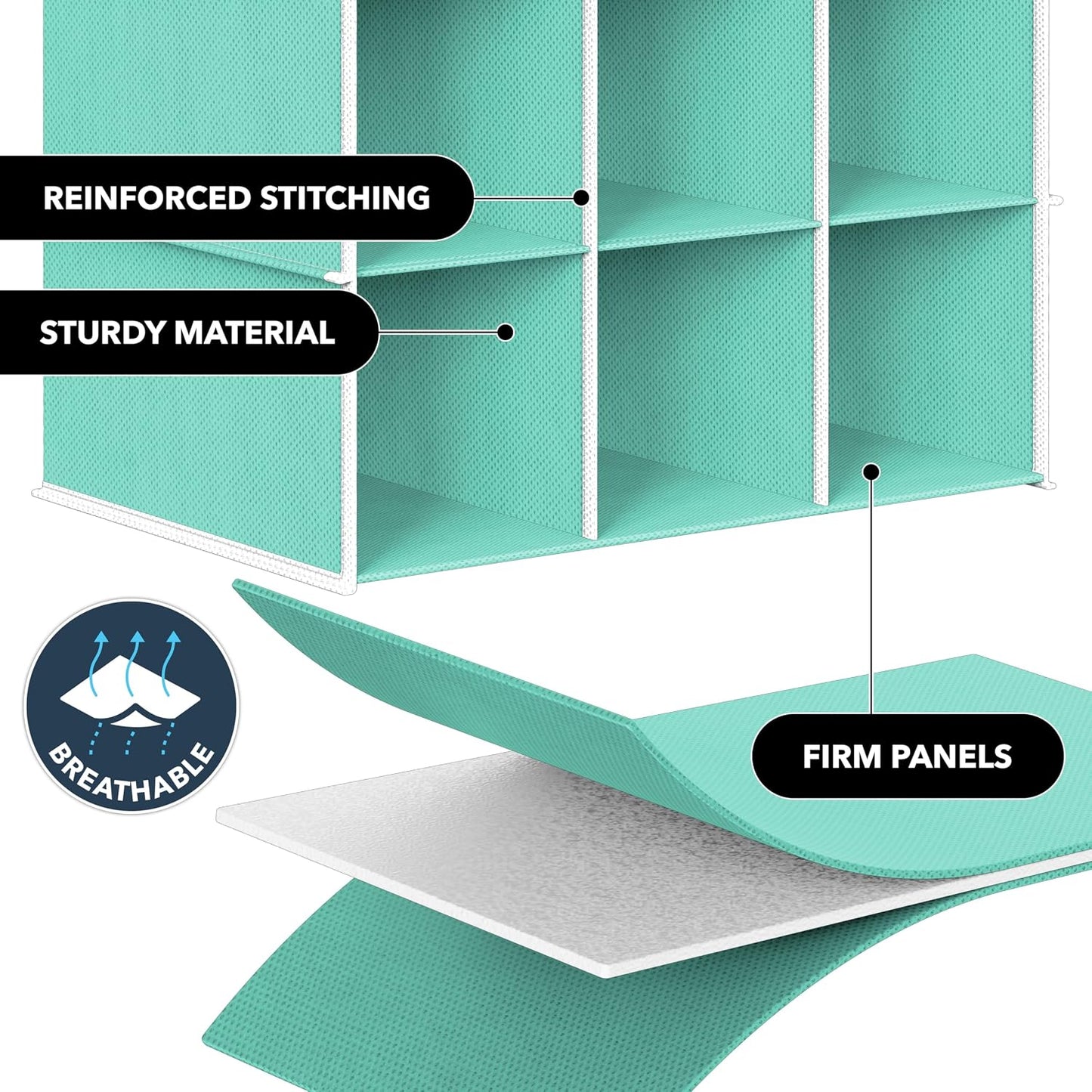 Simple Houseware 24 Section Shelves Hanging Shoes Organizer Holder for Closet, Gray