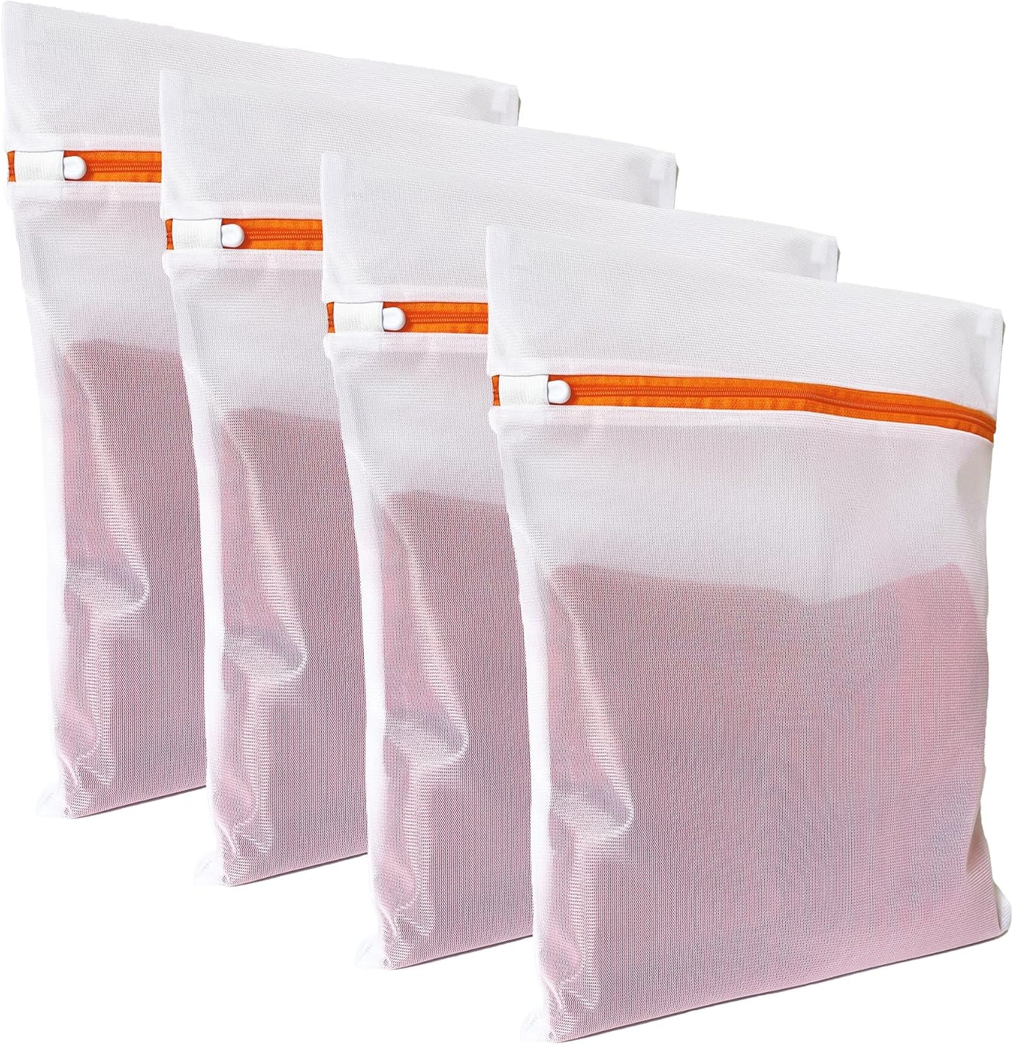 4 Pack Mesh Laundry Bags for Delicates 12inx16in LAUNDRY CLUB® | Dryer Safe, Breathable Fine Net, Sturdy Anti-Rust Zipper, Mesh Laundry Bags for Lingerie, Bra, Underwear, Socks