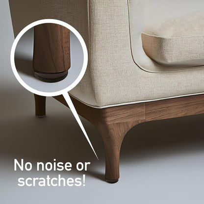 softtouch 7/8" Round Nail On Heavy Duty Felt Furniture Pads for Wood Furniture, Protect Hard Floor Surfaces from Scratches, Brown (8 Pack)