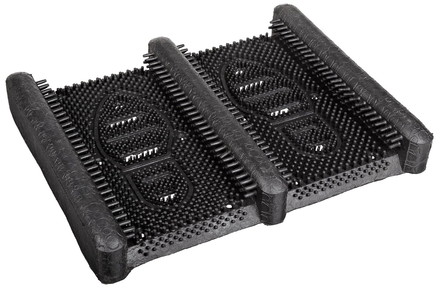 Wearwell 229 Mud Chucker Industrial Boot Scraper with Pliable Scraping Rubber Fingers, for Outdoor Entrances, 12.4" Width x 15.25" Length x 2-3/16" Thickness, Natural Rubber, Black