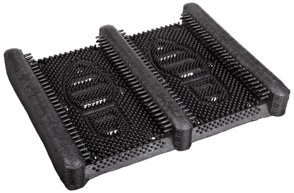 Wearwell 229 Mud Chucker Industrial Boot Scraper with Pliable Scraping Rubber Fingers, for Outdoor Entrances, 12.4" Width x 15.25" Length x 2-3/16" Thickness, Natural Rubber, Black