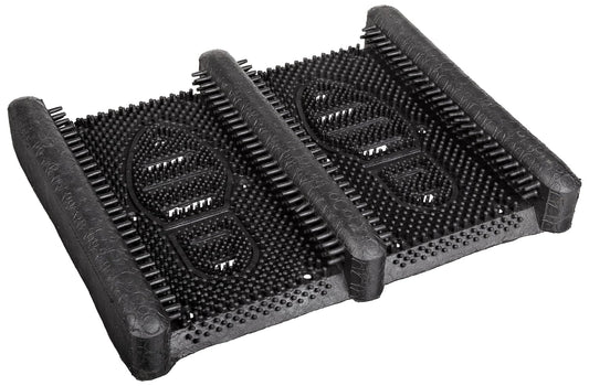 Wearwell 229 Mud Chucker Industrial Boot Scraper with Pliable Scraping Rubber Fingers, for Outdoor Entrances, 12.4" Width x 15.25" Length x 2-3/16" Thickness, Natural Rubber, Black
