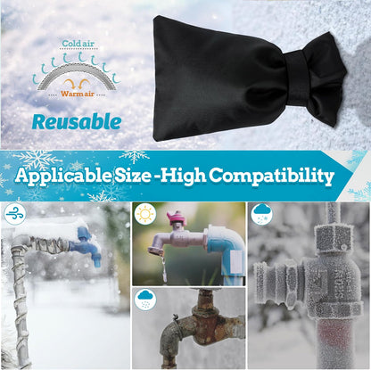 Outdoor Faucet Covers for Winter,2 Pack Faucet Cover Freeze Protection,Insulated Anti-Freeze Waterproof Material,Reusable Faucet Cover Socks for Various Faucet Spigot,Pipe,Garden Hose Bib