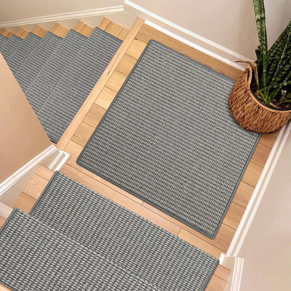 Brakki Bullnose Carpet Stair Treads, Non Slip Stair Treads for Wooden Steps Indoor, Stair Runner, Soft Stair Rugs, Edging Stair Protectors, Washable, 29.5"x9.5"x1.5" 14pcs, Beige